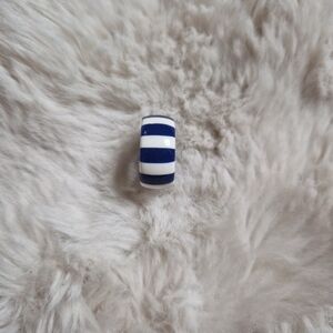 Vintage Ring Blue White Stripe Nautical Preppy Retro Summer Spring Boat Cruise ✨